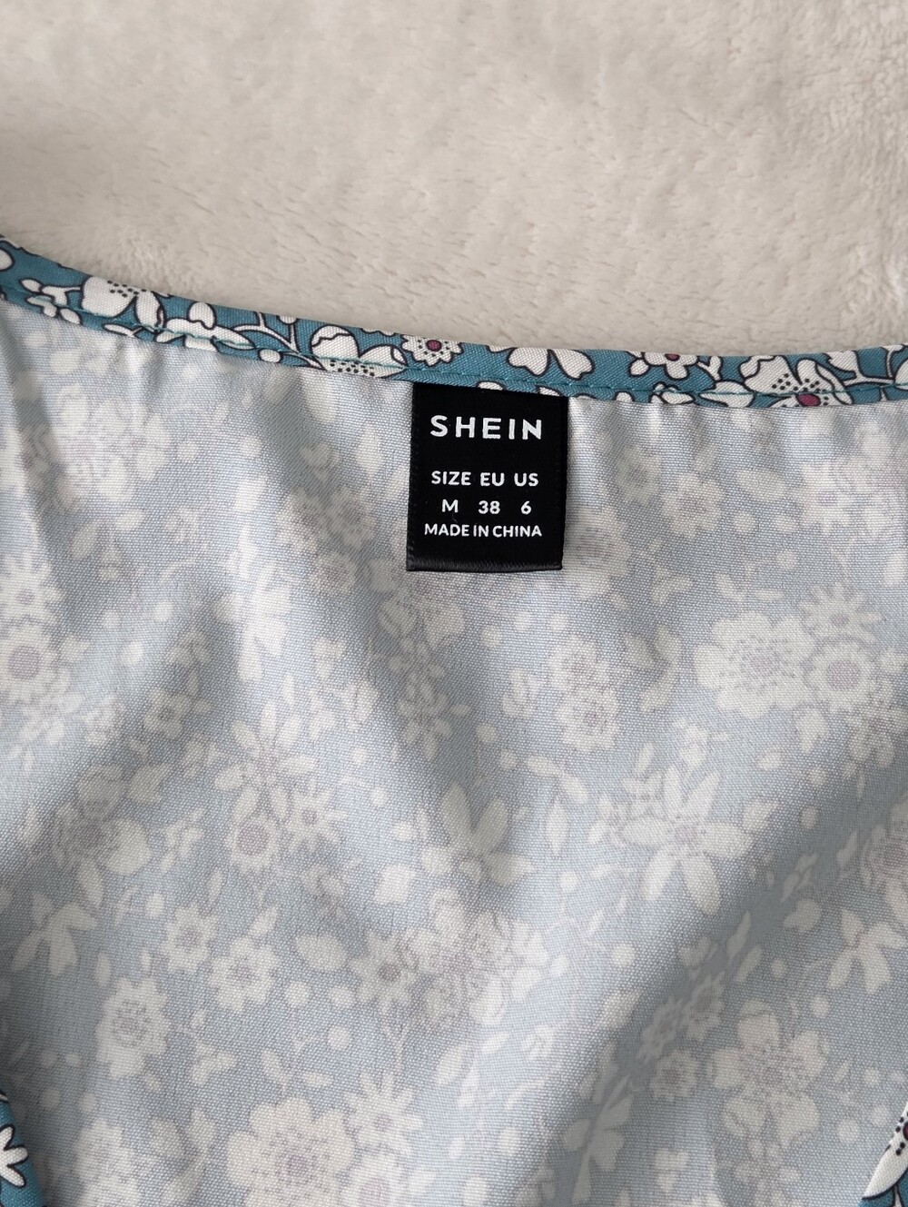 Shein Teal Floral Two-Piece Crop Top & Shorts Set Size Medium - Picture 5 of 12
